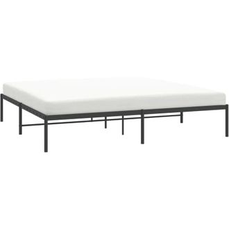 vidaXL Estructura De Cama De Metal Negro 180x200 Cm Vidaxl
