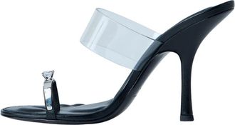 Alexander Wang Bianca 105mm Sandal - Dames - Muiltjes - Zwart - 36 EU - Leer - Schoenen