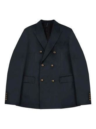 Incotex double-breasted cotton blazer - Blue