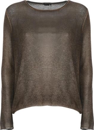 Avant Toi Cashmere Jersey - Dames - Cashmere truien - Bruin - 2XS - Kasjmier - Truien & Vesten