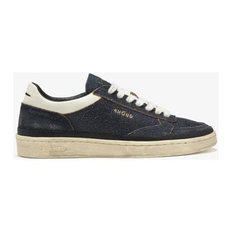 Ghoud Crackled leather Trainers with suede inserts - male - Ghoud - Sneakers - Blue - 7 UK - Shoes