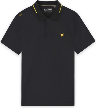 Lyle & Scott Golf 1874 Tipped Tech Polo Shirt - Heren - Polos - Zwart - XS - Polyester - Tops