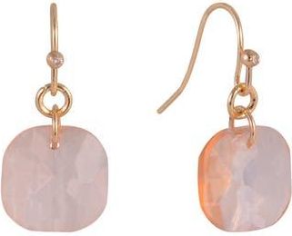 Shelli Segal Cushion Cut Crystal Drop Earrings in Peach at Nordstrom Rack