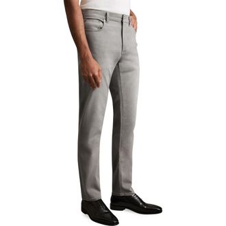 Reiss Picton Slim Fit Jeans in Light Washed Grey at Nordstrom, Size 32