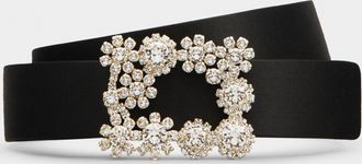 Roger Vivier Efflorescence Belt in satin