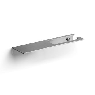 Clou Fold toiletrolhouder zonder klep met planchet rvs geborst