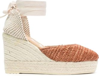 Maneb&igrave; High Wedge Espadrille - Dames - Sleehakken - Oranje - 39 EU - Jute - Schoenen