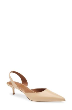 Staud Sebastion Slingback Pointed Toe Pump in Porcini at Nordstrom, Size 10.5Us