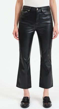 Daze Shy Girl High Waist Faux Leather Flare Pants in Cinematic at Nordstrom Rack, Size 29