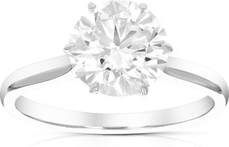 Vir Jewels 2 cttw Lab Grown Diamond Engagement Solitaire Ring in 14K White Gold For Women