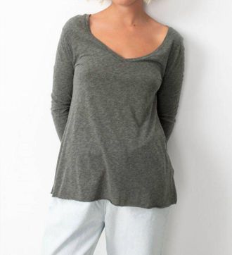 American Vintage Jacksonville T-Shirt In Melange Charcoal