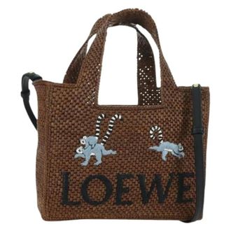 Loewe Pre-owned Tote Bags, female, Brown, Size: ONE SIZE Pre-owned Wood Hand Bag