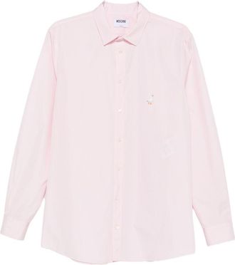Moschino Embroidered Silk-Nylon Shirt - Light Pink
