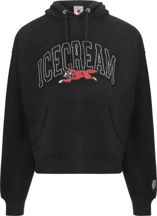 Icecream Cotton Hoodie With Ice Cream Print - male - ICECREAM - Hoodies - Black - XL - Sweatshirts & Hoodies
