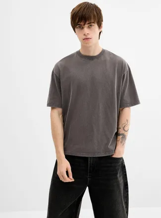 Djab Mens Peachskin washed crew-neck T-shirt DJAB 101 Oversized fit