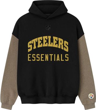 Fear of God x NFL FW25 Steelers Sport Hoodie Black Homestead Heather 192NF256412F