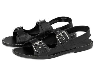 Madewell Indie Double Buckle Sandals Womens Dress Sandals True Black : 8.5 M, Leather