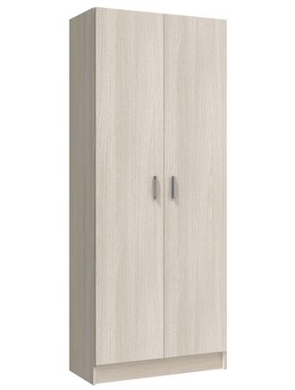 HOGAR 24 Armario escobero de 2 puertas roble