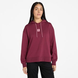 Timberland Kapuzensweatshirt TIMBERLAND STACK LOGO Loop Back Hoodie, Damen, Gr. XXL, burgundy, Obermaterial: 80% Baumwolle, 20% Polyester. Futter: 100% Baumwolle
