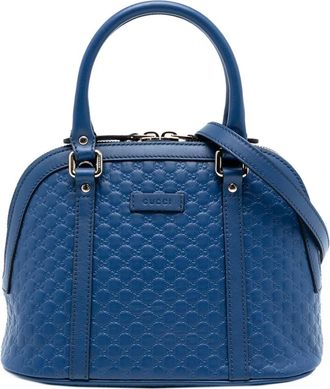 Gucci Borsa a tracolla Microguccissima Dome mini 2016-2025 - Blu
