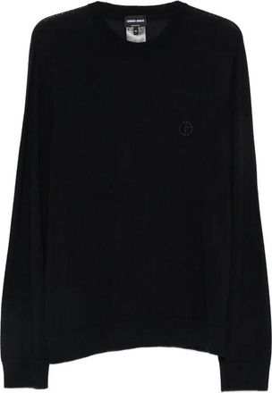 Giorgio Armani Logo Embroidered Wool Sweater