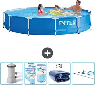 Intex Piscina Con Estructura Redonda - 366x76 Cm - 7-piezas Scb90
