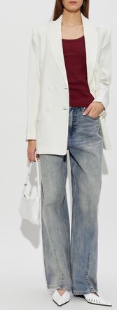 Gestuz Double-breasted Blazer, Womens, White