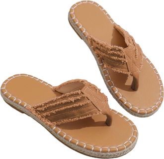 Generic Womens Flip Flops Roman Sandals Womens Beach Thong Slippers Hollow Casual Clip Toe Slippers Flat Shoes Sandals College Shoes, brown, 8.5 UK