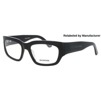 Balenciaga Ladies Black Rectangular Eyeglass Frames BB0334O00154R