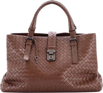 Bottega Veneta Brown Intrecciato Nappa Roma Bag Medium (Authentic Pre-Loved)