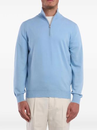 Brunello Cucinelli zip turtleneck - Blue