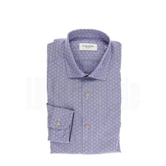 Tintoria Mattei Camicia - Heren - Casual Overhemden - Blauw - L - Katoen - Overhemden