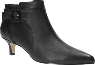 Bella Vita Womens Bella Vita Bindi Boot Black Leather Pointed Toe Bootie ZAP2047