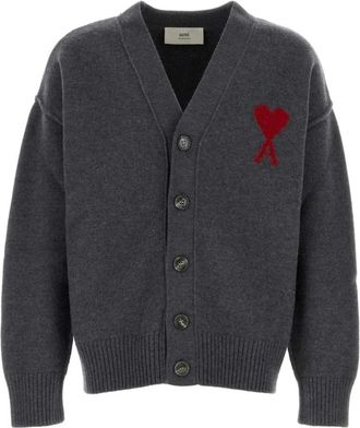Ami De Coeur wollen vest - Heren - Vesten - Grijs - M - Wol - Truien & Vesten
