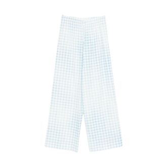Ermanno Scervino Wide Trousers, female, Blue, Size: XS Straight Leg Trousers