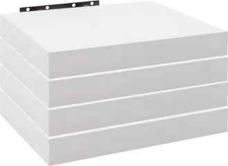 Woltu Mensola Da Muro Scaffale Sospeso A Parete Libreria Piccola Legno E Metallo 4x 25x22.9x3.8cm - Woltu