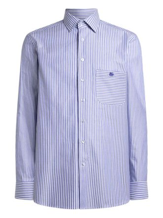 Etro striped cotton shirt - Blue