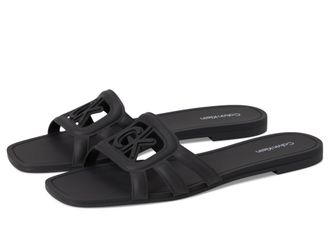 Calvin Klein Womens Yoana Flat Sandal, Black 001, 5.5 UK