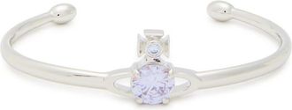 Vivienne Westwood Reina orb Crystal-embellished Cuff - Silver - One Size