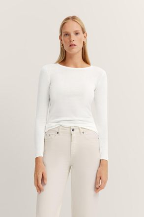 Bugatti Damen Shirt met ronde hals & lange mouwen