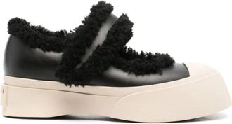 Marni Pablo Mary Jane Sneakers - Dames - Platte Schoenen - Zwart - 40 EU - Leer - Schoenen