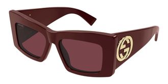 Gucci GG1842S 005 Womens Sunglasses Burgundy Size 53