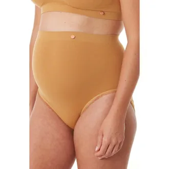 Cache Coeur High Waist Maternity Briefs in Cumin at Nordstrom, Size X-Large