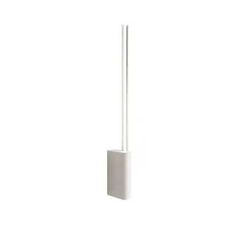 Zafferano Brilliant Lampada Da Parete Led 1 Luce In Alluminio Pressofuso Cromo Lucido, Diffusore Cilindrico In Policarbonato, Altezza 70.2 Cm, Ip20, 7w