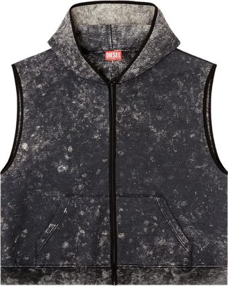 Diesel Gilet S-BOXT-CHAN-SL con cappuccio - Grigio