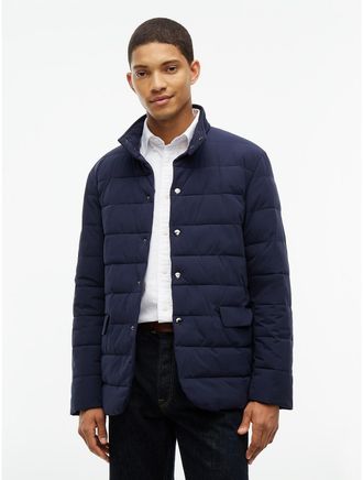 Tommy Hilfiger Mens New York Label Water-Repellent Packable Jacket - Navy Blue - XXL