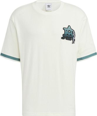 adidas Alphabet Printing Round Neck Pullover Short Sleeve Unisex White HS2016