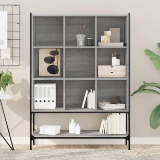 Berkfield Home Decorative Bookcase Grey Sonoma 102x30x141.5 cm Engineered Wood
