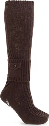 Dsquared2 Ondergoed, Heren, Bruin, M, Katoen, Military Chic Mid-Crew Sokken