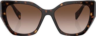 Prada logo tortoiseshell-frame sunglasses - unisex - Acetate - 55 - Green